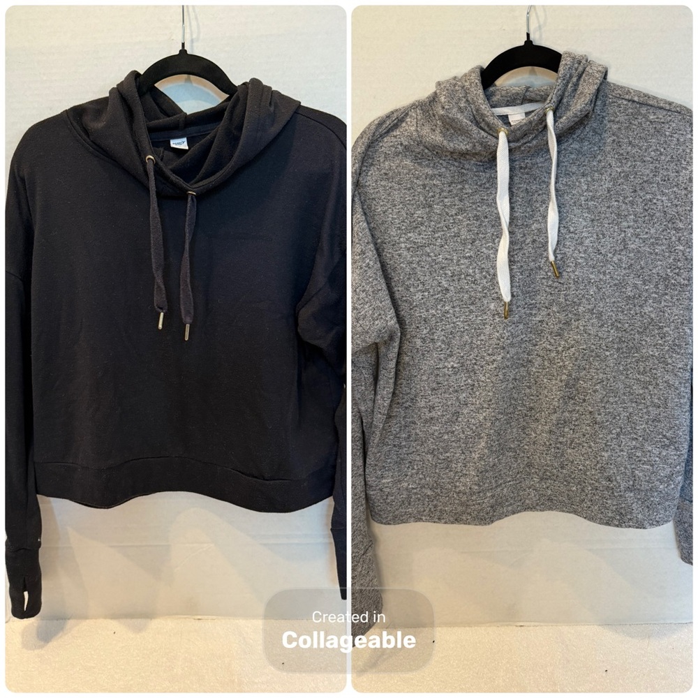 Bundle of 2 Old Navy Black & Charcoal Hoodies